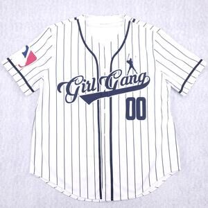 Girl Gang Baseball Jersey Womens L MLB-Inspired Sporty Casual Fanwear